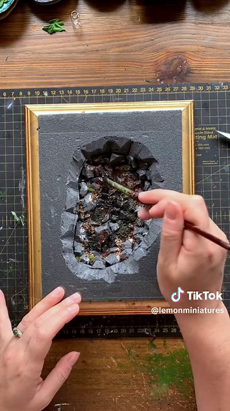 The making of: Koi Pond in 1/24 scale ❤️ I hope you will enjoy watching the process!! Goldfish is painted in layers with acrylic, lily pads and Koi are made of clay, rocks are made of polystyrene ✨ #miniaturefun #minicommunity #pond #koifish #koipond #miniaturemaking #miniatures #smallthings #dollhousefurniture #miniaturemodel #dollshouseminiature #dollhousesofinstagram #dollhouse #diyprojects #diydollshouse #clayart #claycreations #dollhouseplants #plantsplantsplants #plantsmakepeoplehappy #mod