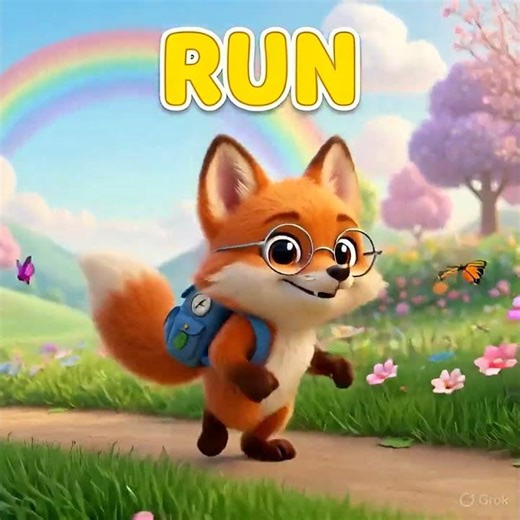 Learn Sight Word RUN 🦊 | Fun Reading for Preschool Kids #Shorts