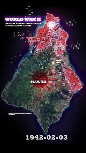 Invasion of Pearl Harbour in WW2 Animated Map [Fictional] #ww2 #ww2history #mapping #pearlharbor