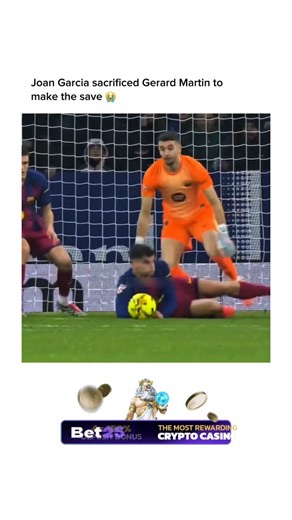 @sportopiax | @bet25official Joan García made a decisive intervention during Barcelona's 2-0 victory over Espanyol by pushing his teammate, defender... | Instagram