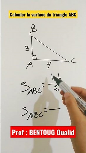 surface d'un triangle rectangle | maths