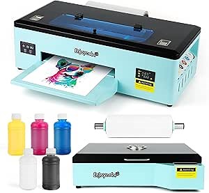 A3 DTF Printer and Oven, DTF Transfer Printer Machine for Dark and Light Fabric Printing (A3 DTF Printer+A3 Oven+Software+5x250ml Ink+DTF Film)