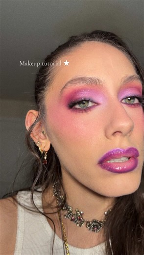 【�Ｌｉｌａｃ ＋ ｐｌｕｍｓ】 ★🍬 used @Revolution Beauty super dewy blush burst very cherry @PLOUISE love tapes palette @Morphe Cosmetics jaclyn hill vol.II palette @Fenty Beauty mini diamond bomb how many karats!? @Sephora Collection colorful shadow stick 15 eggplant matte @ArdellBeauty press on wispies natural #makeup #makeuptutorial #fyp #colorfulmakeup