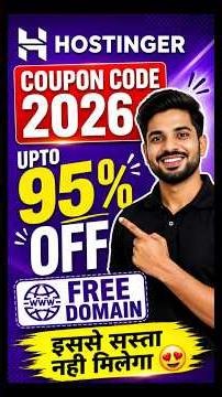 Hostinger Coupon Code 2026 | Get upto 95% off |Hostinger Coupon Code | Get free Domain