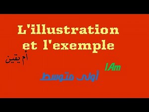 Vocabulaire : L'illustration + l'exemple 1AM