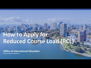 How to Apply for a Reduced Course Load (RCL)