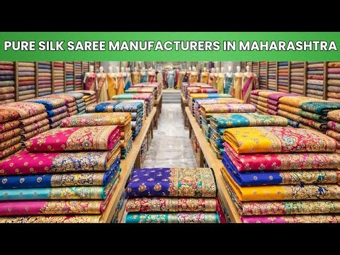 Pure Silk Saree Manufacturers in Maharashtra | Wholesale Saree Market in Maharashtra | Factory Tour