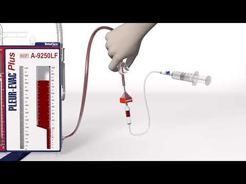 Pleur-evac Chest Drainage Continuous Reinfusion instructional 3D animation