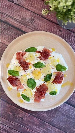 Chapter 1. Melon with prosciutto and burrata. #melon #prosciutto #recipe #recipes #easyrecipe #ea...