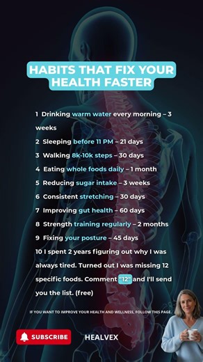⚡ Health improves faster than you think. #wellnessforlife #healthyhabits #wellnesstips