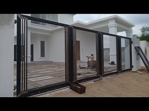 Main gate installation (fitting) | Expanded metal design