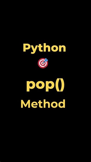 5. pop() method in List class | Python #coding #datascience