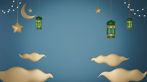 Download 3D Green background ramadhan and idul fitri with blank space, suitable for product promotion sale for free