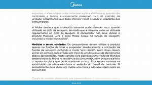 A Midea convoca os consumidores que compraram a Lava e Seca Acqua para agendarem o reparo preventivo da placa eletrônica. É gratuito! Veja mais informações e confira os modelos. | Midea