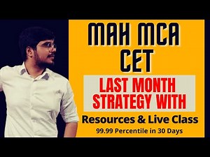 MAH MCA CET Last Month Strategy | Resources & Live Classes | Previous Year Questions with AIR - 8 🔥🔥