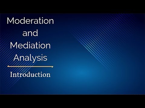 Moderation and Mediation Analysis - Introduction