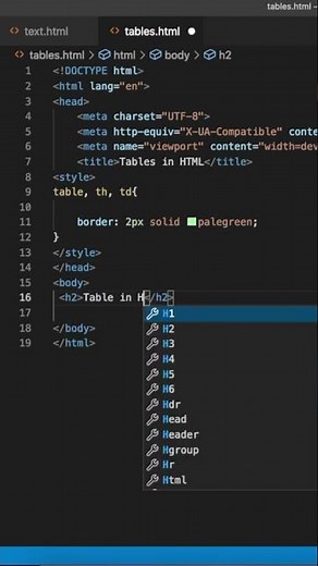 Learn how to create table in Html and CSS