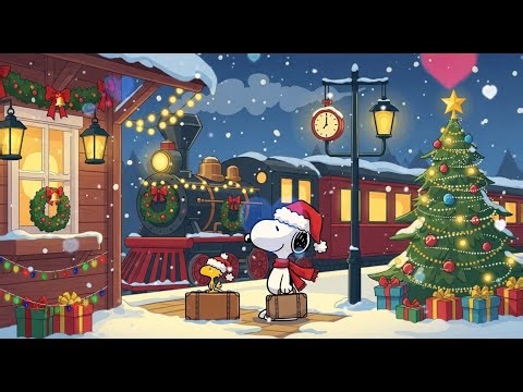 🎄 Snoopy’s Christmas Train Journey 🚂 Soft Lofi Winter Holiday 🎅 Soft Winter Lofi to Study & Calm