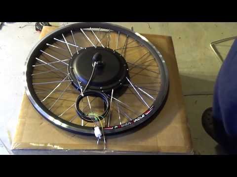 Unbox: 1000W 48V Electric Bike brushless Front hub motor conversion kit w/ Standard 26" rim