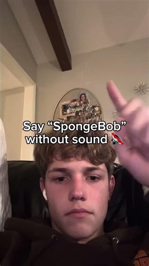 Say "Spongebob" WITHOUT Sound #trend #spongebob #nosound #funny #viral