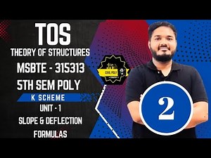 Ch-1 Slope & Deflection | Formulas | MSBTE | Theory of structure | SEM5 | TOS | K SCHEME |315313|