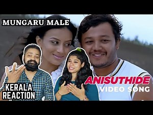 Mungaru Male Anisuthide Video Song REACTION | Malayalam | Golden Star Ganesh Pooja Gandhi Sonu Nigam