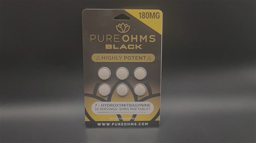 Great CBD Shop Pure Ohms Black 7-Hydroxymitragynine Extract Tablets 6ct Product Review