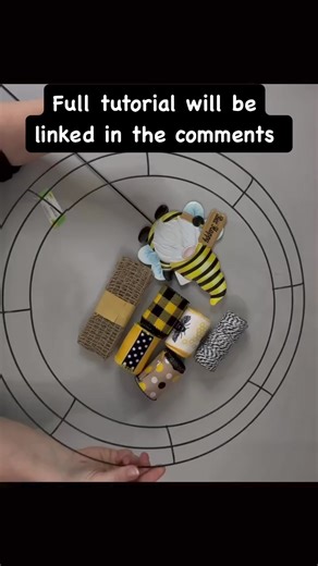 Bee Themed Ribbon Wreath | We Craft Around