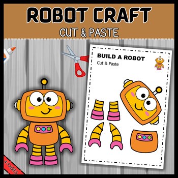 Sand Robot Craft Template | Craft Activity | Color, Cut & Paste,for kids