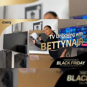 279 reactions | Enhance your home entertainment with CHiQ Smart TV this Black Friday!  This unboxing will show why this TV is a must-have upgrade for home living.  Act fast—deals will last until December 2nd! #CHiQBlackFriday #SmartLiving #HomeUpgrades #CHiQTV #SmartWithStyle | CHiQ | Facebook