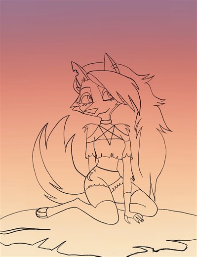 Drawing Loona: From Sketch to Final 🐺 #art #howtodraw #helluvaboss #loona #digitalart