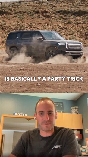 The Drive on Instagram: "What’s the difference between a tank turn and Rivian’s Kick Turn, you might ask? We hopped in the second-gen quad-motor Rivians to find out. #Rivian #R1T #R1S"