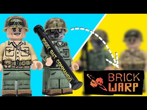 LEGO WWII Marine Bazooka Team | Brick Wrap | Custom Lego Military Minifigure | F'N Figs Eps: 21