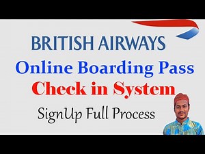 British Airways Boarding Pass Check in System || British Airways website sign up full Process ||