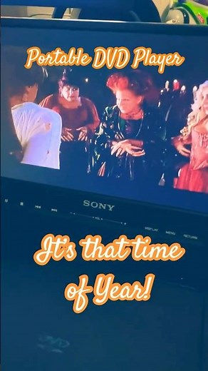 Watching Hocus Pocus on my Portable DVD Player #hocuspocus #portabledvdplayer #halloween #retro