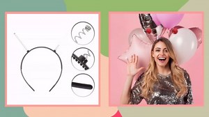 Didiseaon 6pcs Alien Antenna Headband Martian Alien Head Boppers Black Spring Hairband DIY Teeth Comb Headband Hair Band Making Craft Supplies