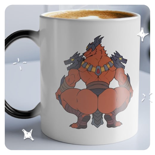 Nasus Mug (magic Mug) Cheeky - Heat Sensitive Color Morphing - Black Mug Reveals Design With Hot Drink Cheeky - Etsy