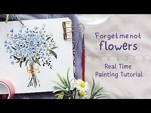 Beginner friendly floral bouquet: Real Time Painting Tutorial