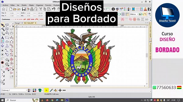Diseño Textil Bolivia 🇧🇴 #bordado #wilcom #industriatextil