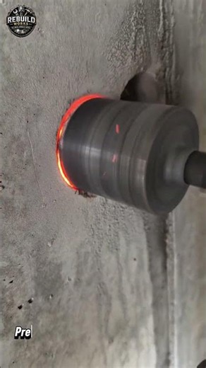 Professional Concrete Hole Cutting Technique 🔩🚧 #Masonry #DIY #Engineering