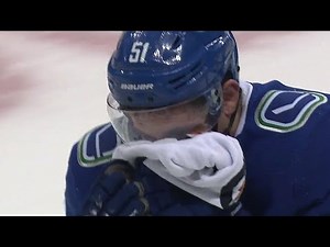 Canucks' Stecher needs repairs after taking a puck to the face