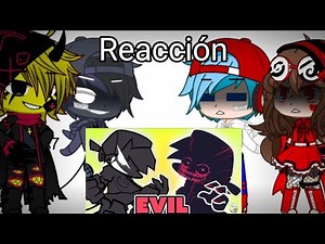 Friday night funkin reacciona a FNF corruption' mod EVIL Boyfriend vs BF!! // Gacha Club