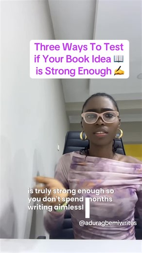 Aduragbemi Akintepede | Author | Creator | Brand Strategist on Instagram: "How do you know if you’re truly on the right path with your book idea? 📖 💡 1. Can you explain it to anyone at all without having to over explain? 2. Does it solve a specific problem to a specific reader? 3. Will anyone invest their money for the knowledge or story in the book even if your name isn’t on the cover? If you can’t confidently answer this 3 questions, let’s go back to the drawing board to reevaluate your book