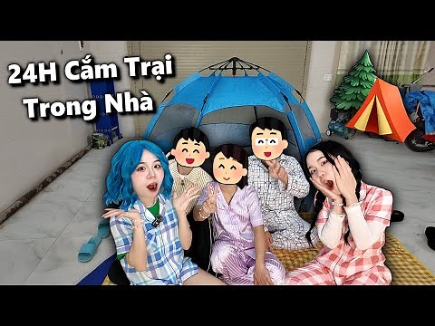 Mèo Simmy Và Sammy 24H CẮM TRẠI TRONG NHÀ Cùng Với Gia Đình !!