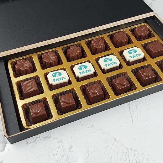 Best Diwali Gift for Corporates | 18 Chocolate Box with Logo Printing | ChocoCraft