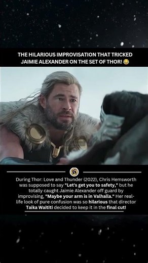 During the filming of Thor Love and Thunder, Chris Hemsworth actually improvised this