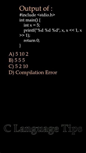 C Language Q&A Series (Q26) | C Programming Basics Explained | #shorts