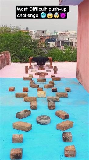 Most Difficult push-up challenge 🥶😱🤯👿 #pushups #pushupchallenge #calisthenics #homeworkout