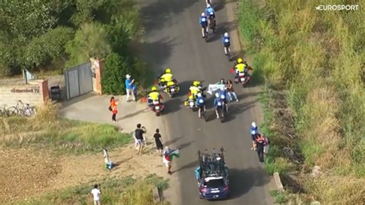 VIDEO. Cyclisme : des manifestants bloquent la route à l’équipe Israël-Premier Tech lors du contre-la-montre par équipes sur la Vuelta