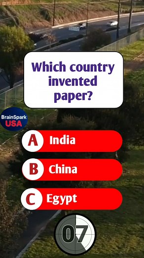 121K views · 7.6K reactions | Which Country invented Paper #usa #usareels #brainteaser #fun #quiz #Quiztime #triviachallenge #funfacts #learnsomethingnew #brainchallenge | BrainSpark USA | Facebook